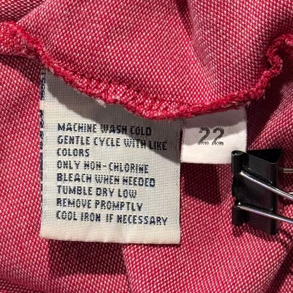 Vintage Tank Top Y2K Cottage Coquette Built In Bra Lace Up Stretch Red 46/48 - Picture 3 of 5